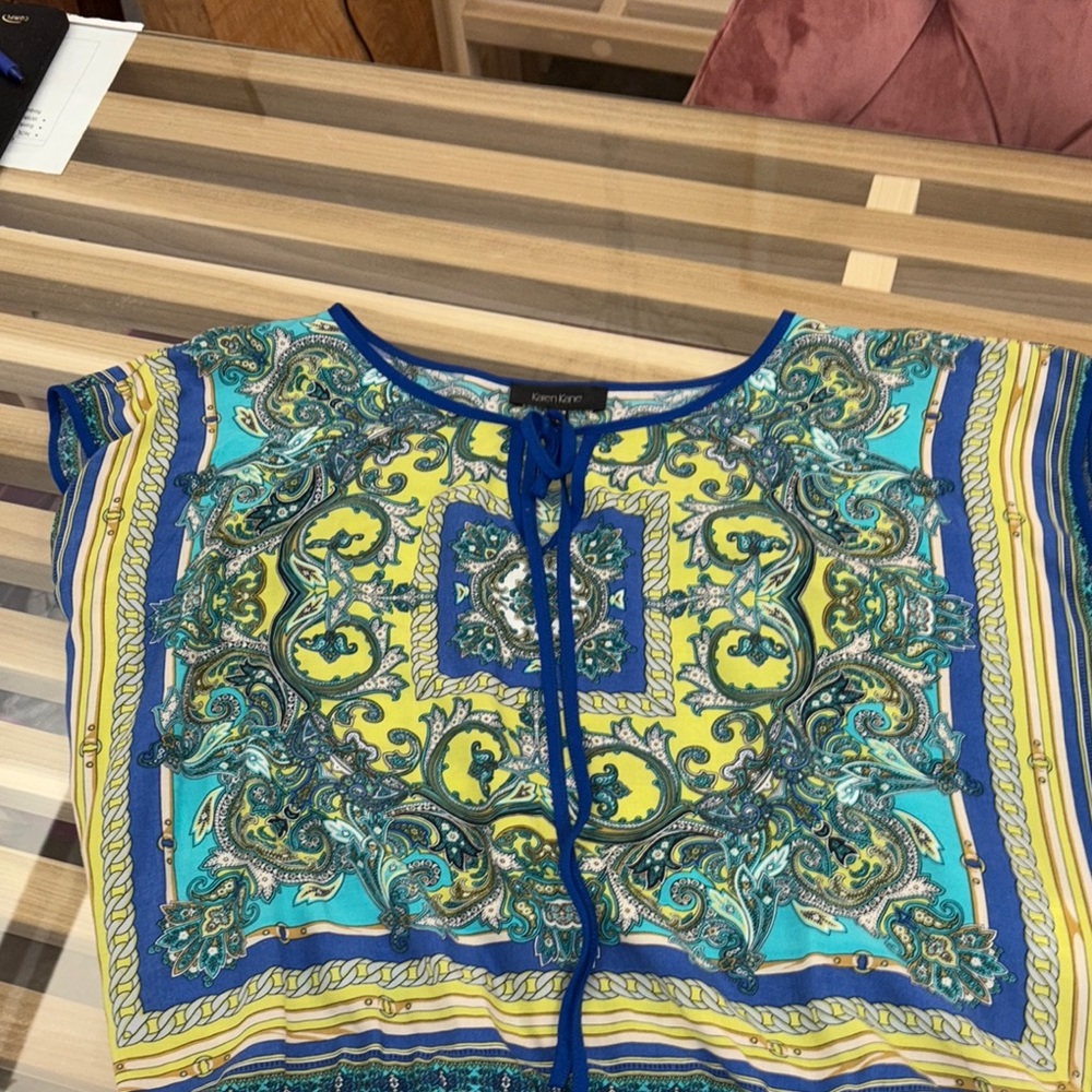 Karen Kane Handkerchief Sleeveless Blouse